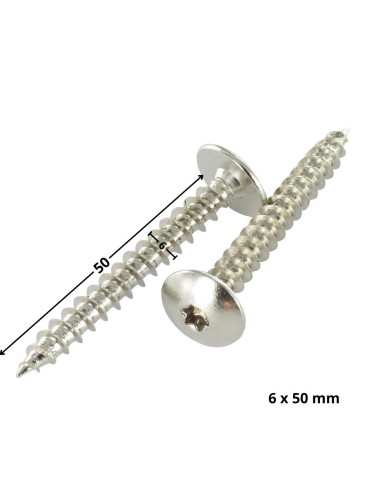1 x Screw Truss 6X50 Partial Thread T30 Nickel...