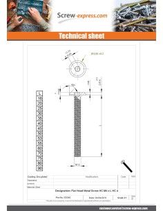 Machine Screw flat Hexagon Socket 4 M6X53 Patch Nylon... 2