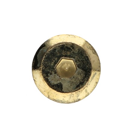 1 x Machine Screw flat Hexagon Socket 4 M6X60 Patch Nylon Brass Plated Steel