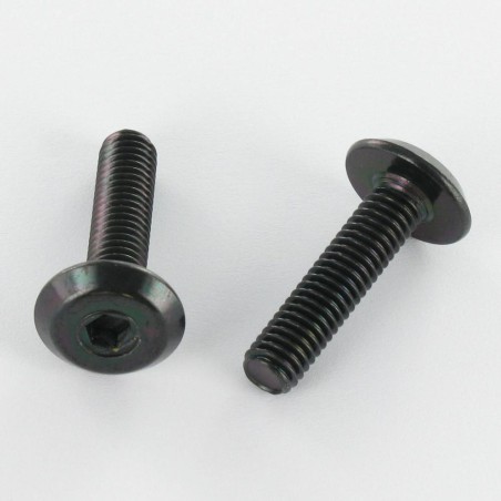 1 x Machine Screw flat Hexagon Socket 4 M6X35 Black Zinc Plated
