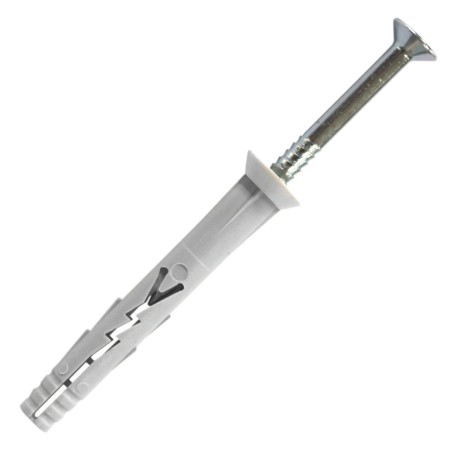 1 x Hammer Plug Nylon 8X100 with screw Countersunk Head Stainless Steel A4