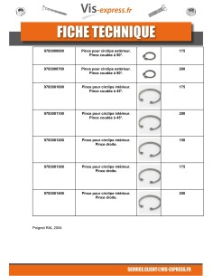 Pliers Retaining Rings Internal ELBOW 45 degree Length 200