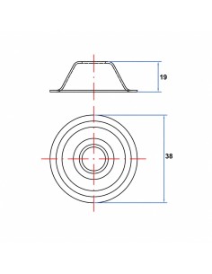 Conical rosette 19X38 Zinc Plated 2