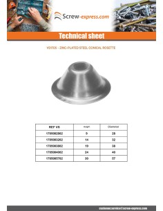 Conical rosette 24X40 Zinc Plated 2