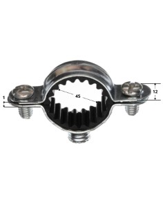 Simple soundproof fixing collar M7X150 Diameter 45 Zinc... 2