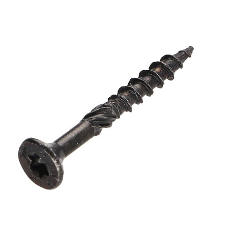 1 x Framing screws TEKOR Countersunk Head With Serration T20 4X35 Thread Length: 30 cut Type 17 Drilling Point Black Zinc