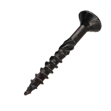 1 x Framing screws TEKOR Countersunk Head With Serration T20 4X35 Thread Length: 30 cut Type 17 Drilling Point Black Zinc
