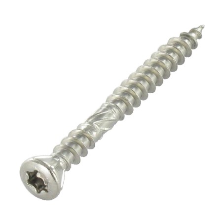 1 x V.TKR Double Thread Countersunk Head T25 5X70 cut Type 17 Drilling Point Stainless Steel A2 Brown
