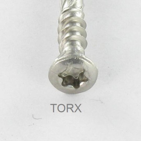 1 x V.TKR Double Thread Countersunk Head T25 5X70 cut Type 17 Drilling Point Stainless Steel A2 Brown
