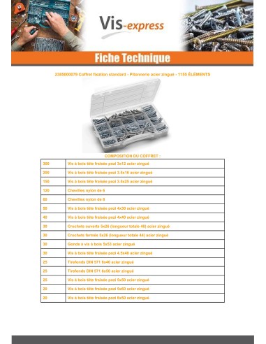 1 x Set of Ironware Zinc Plated (1155 ELEMENTS)