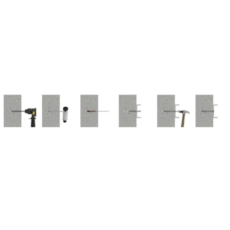 1 x Bucket of 750 Hammer Plug With Screw 5X30 Zinc Plated