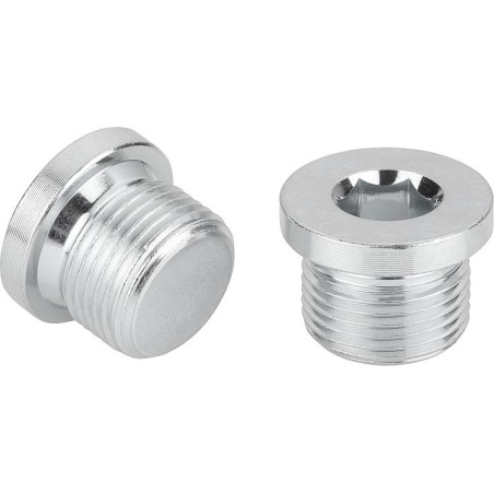 1 x Cap Hexagon Recess With Collar Hexagon Socket 8 Stainless Steel A2 12x17 (3/8') X15 GAS