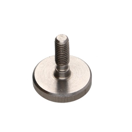 1 x Machine Screw Knurlled Low Stainless Steel A1 M6X20