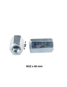 Manchon Hexagonal M22X66 Flatbed 32 Zinc Plated 2