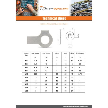 1 x Lock D Nut Bracket Of Diameter M42 Stainless Steel A2
