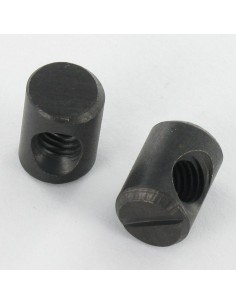 Barrel nut 10X14 M6 CENTER Black Zinc Plated
