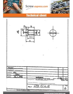 Nut Binder Pan Head Slotted 8X9 M6X8 Stainless Steel 2