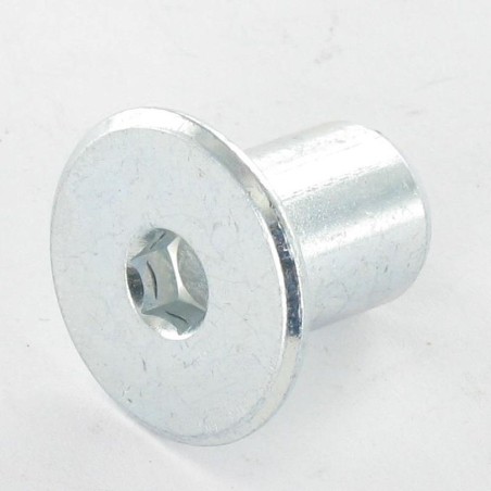 1 x Binder Nuts Flat Head Head Diameter: 15 Diameter Of Body 9 Lengh Under Head 25 M6 Hexagon Socket 5 Zinc Plated