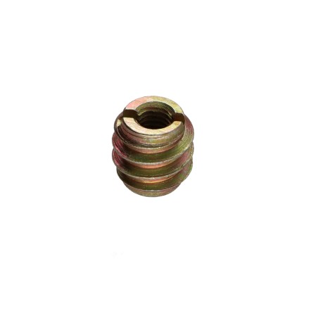 1 x Self Tapping Insert Slotted Yellow Zinc M6 13X13