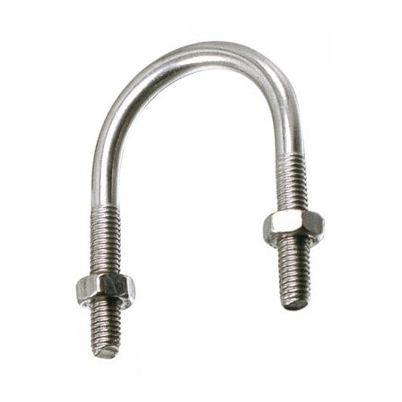 1 x U-Bolt Zinc Plated Round bottom Threaded M12/70 Linch Pin Tube 168