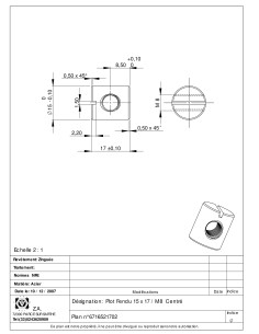 Barrel nut 15X17 M8 CENTER Zinc Plated 2