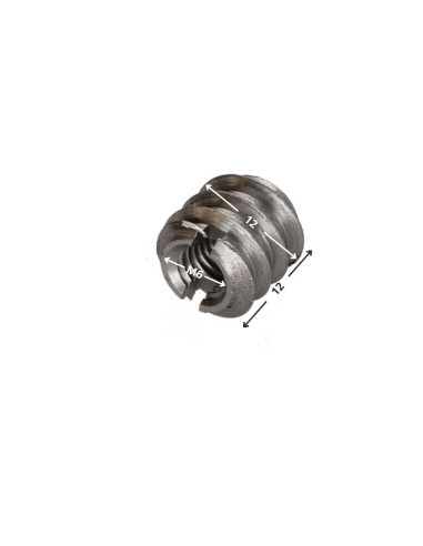 1 x Self Tapping Insert Slotted Steel M6 12X12