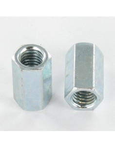 Coupling Nut Hexagonal 11X20 With Hole M8 Zinc Plated