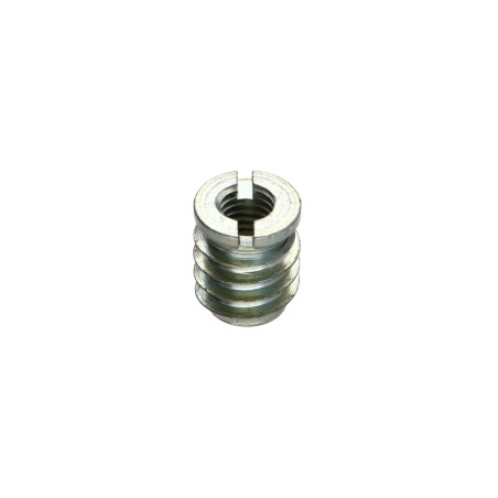 1 x Self tapping insert for wood Zinc Plated M8 14X17