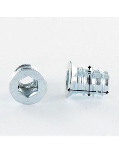 Nut Hexagon Socket 8 M8 14X15 Zinc Plated 2