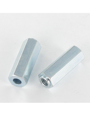 1 x Coupling Nut Cylindrical 10X30 M6 Zinc Plated