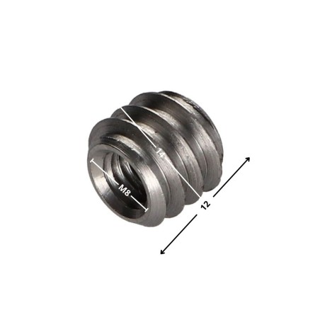 1 x Self Tapping Insert Not Slotted Steel M8 14X12