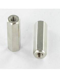 Coupling Nut Nickel Plated Brass Hexagonal 5X17 M3