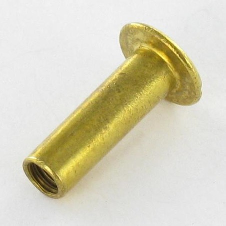 1 x Nut Binder Pan Countersunk Head Slotted M4X13 5.4X19 Brass