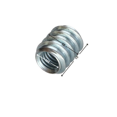 1 x Self Tapping Insert Not Slotted Zinc Plated M8 12X15 'M'