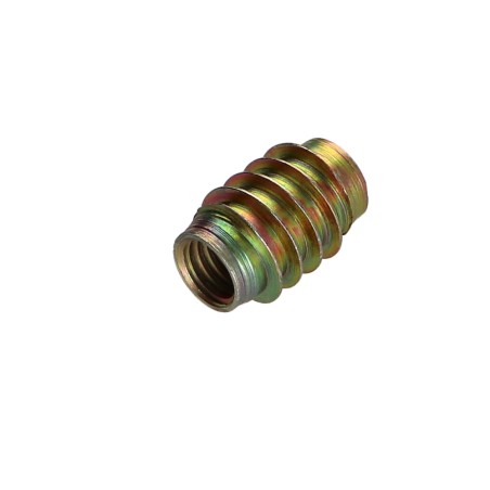 1 x Self Tapping Insert Not Slotted Yellow Zinc M8 15X30