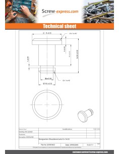 Rod Shoulder 8X16.5 Zinc Plated 2
