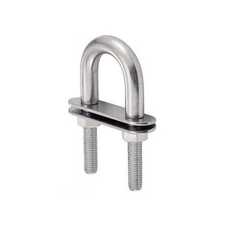 1 x U-Bolt U-shaped With Double PLAQUES Stainless Steel A4 6X90