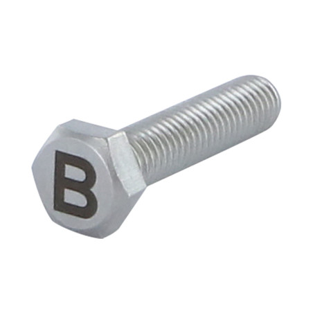 1 x Machine Screw Hexagonal Head 8X35 Stainless Steel A4 with letter engraving "B"