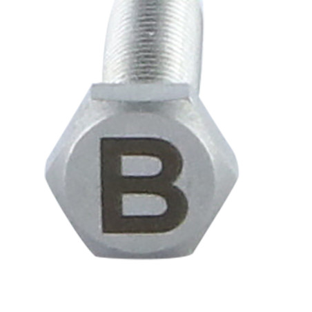 1 x Machine Screw Hexagonal Head 8X35 Stainless Steel A4 with letter engraving "B"