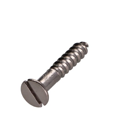 1 x Wood Screw Chrome Plated Brass Countersunk Head Slotted 3.5X12