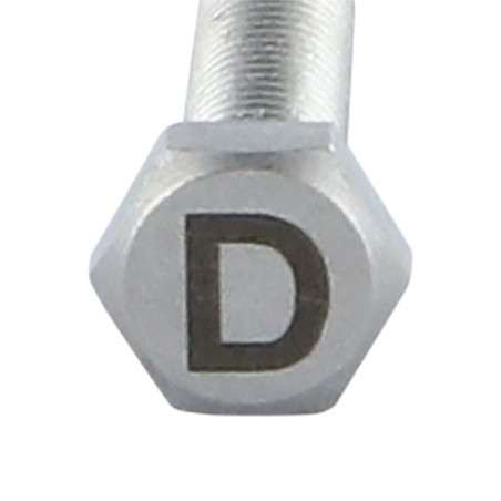 1 x Machine Screw Hexagonal Head 8X35 Stainless Steel A4 with letter engraving "D"