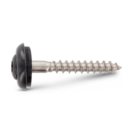 1 x Rsd Csk Woodscrews Bonded Sealing Washer Pan Countersunk Head T20 Stainless Steel A2 Ral7016/Anthracite Grey 4.5X35