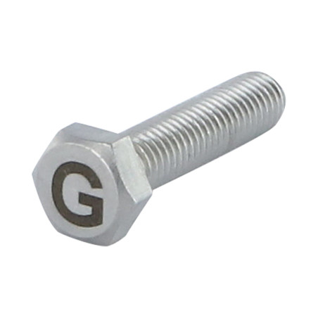 1 x Machine Screw Hexagonal Head 8X35 Stainless Steel A4 with letter engraving "G"