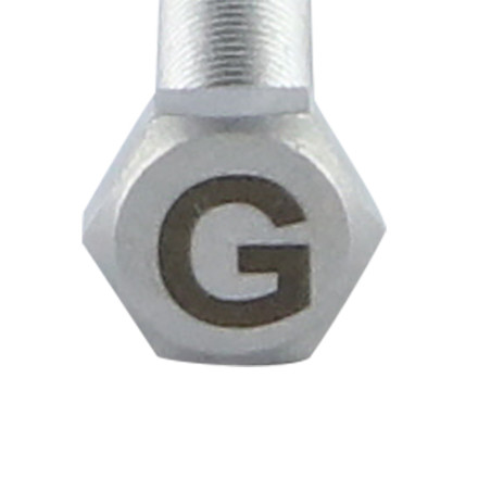 1 x Machine Screw Hexagonal Head 8X35 Stainless Steel A4 with letter engraving "G"