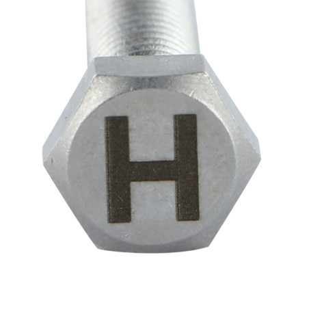 1 x Machine Screw Hexagonal Head 8X35 Stainless Steel A4 with letter engraving "H"