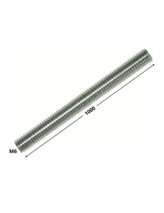 Threaded Rod M6 Length 1 Meter Class 8.8 Zinc Plated 2