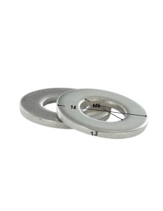 Washer Flat M6X14X1.2 M Zinc Plated 2