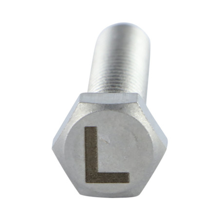 1 x Machine Screw Hexagonal Head 8X35 Stainless Steel A4 with letter engraving "L"