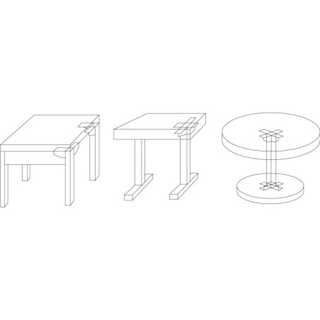 1 x Table fitting FOOT rectangular Zinc Plated