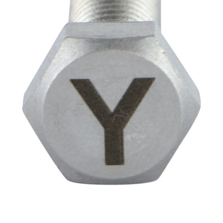 1 x Machine Screw Hexagonal Head 8X35 Stainless Steel A4 with letter engraving "Y"